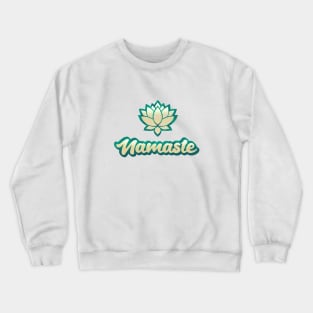 NAMASTE GOLDEN GREEN LOTUS Crewneck Sweatshirt